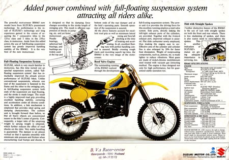 Suzuki RM-465 sales brochure